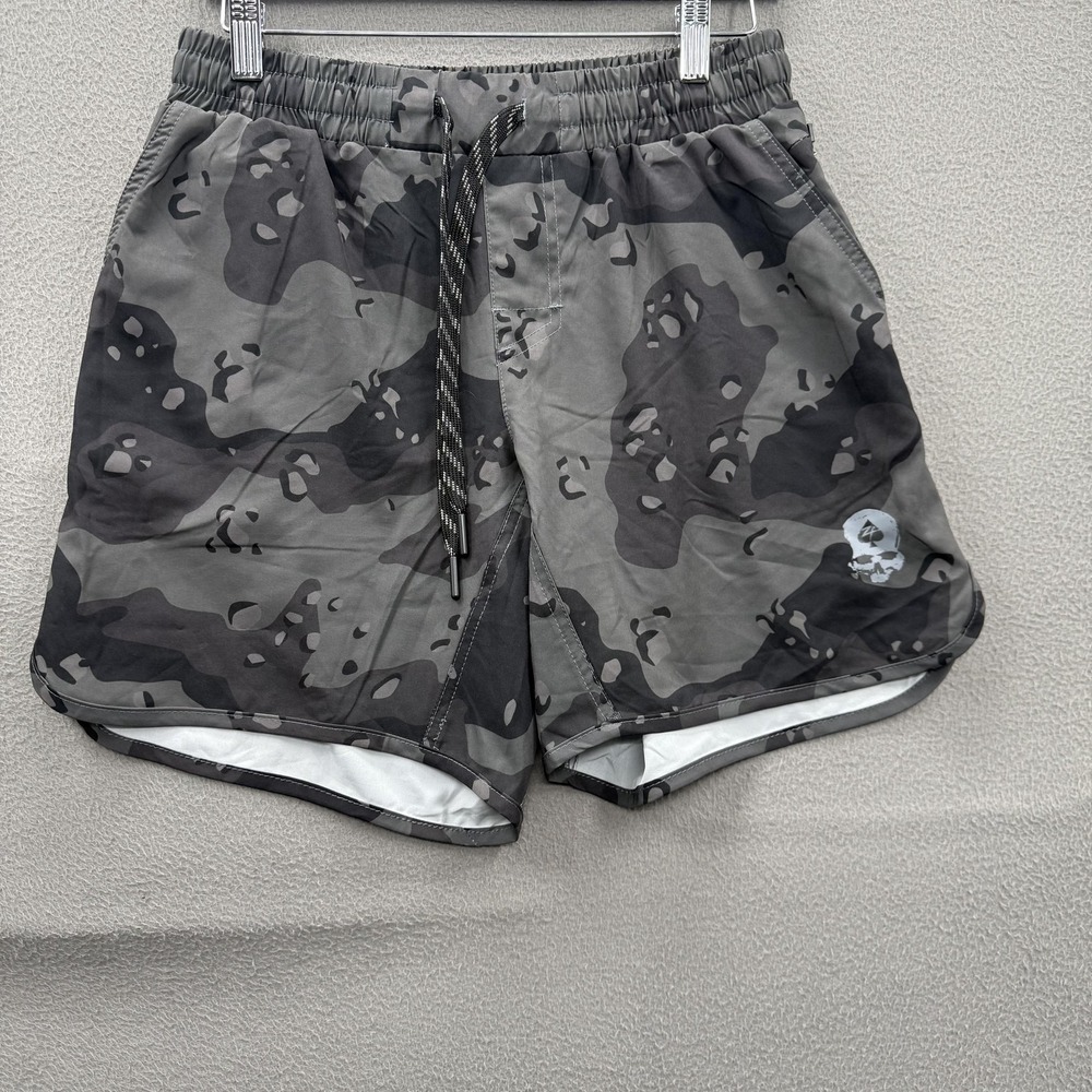 Zero Foxtrot Shorts Mens Small Gray Camo UnLined 7 Inseam Athletic Running Gym